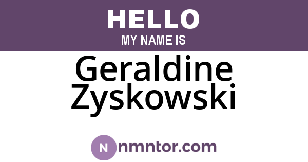 Geraldine Zyskowski