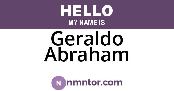 Geraldo Abraham