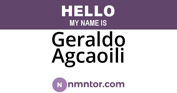 Geraldo Agcaoili