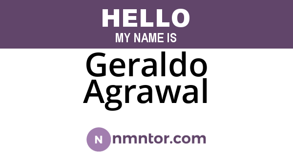 Geraldo Agrawal