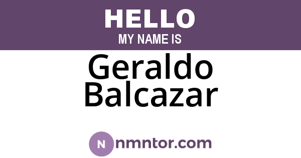 Geraldo Balcazar