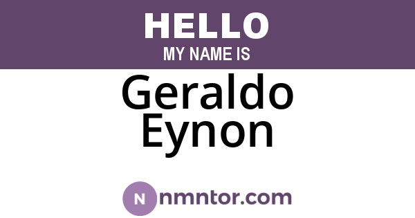 Geraldo Eynon