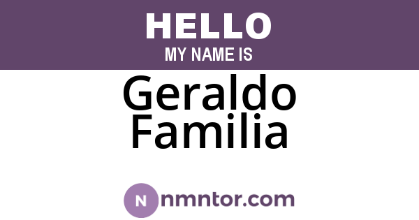 Geraldo Familia