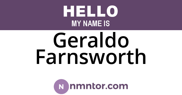 Geraldo Farnsworth