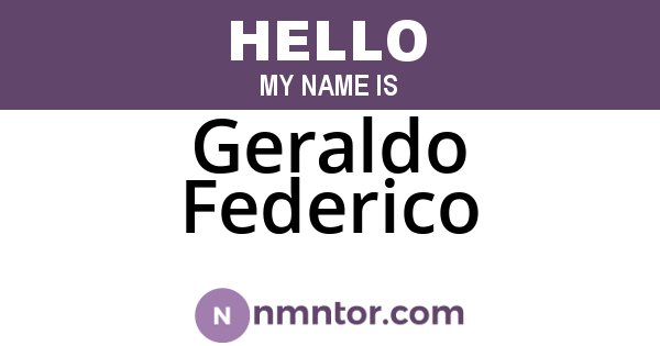 Geraldo Federico