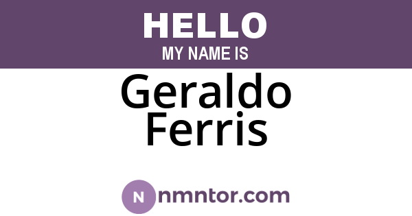 Geraldo Ferris