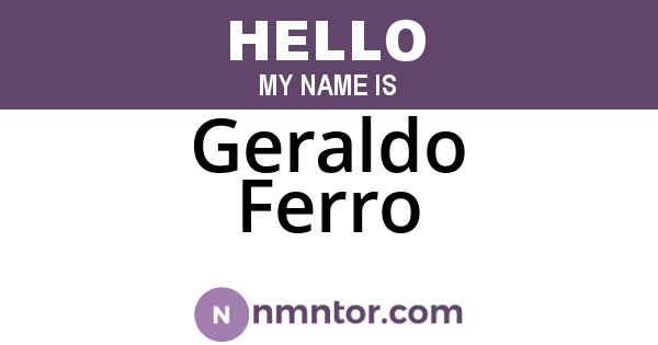 Geraldo Ferro