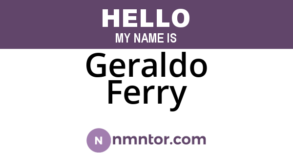 Geraldo Ferry