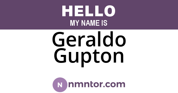 Geraldo Gupton