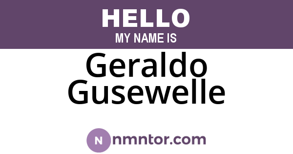 Geraldo Gusewelle