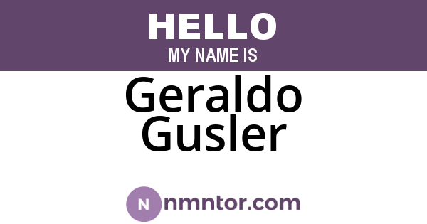 Geraldo Gusler