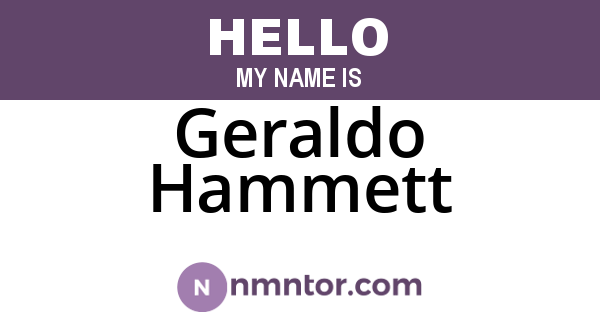 Geraldo Hammett