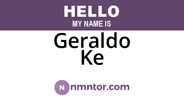 Geraldo Ke