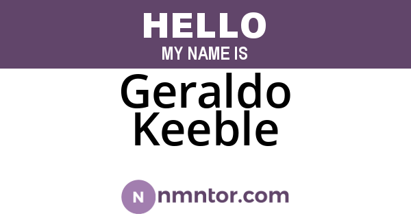 Geraldo Keeble