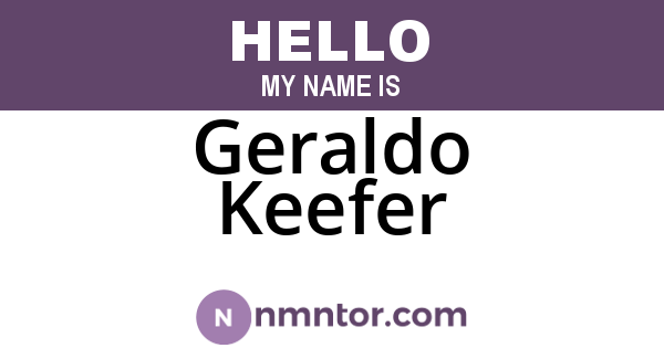 Geraldo Keefer