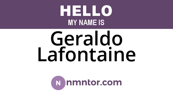 Geraldo Lafontaine