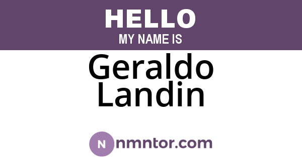 Geraldo Landin