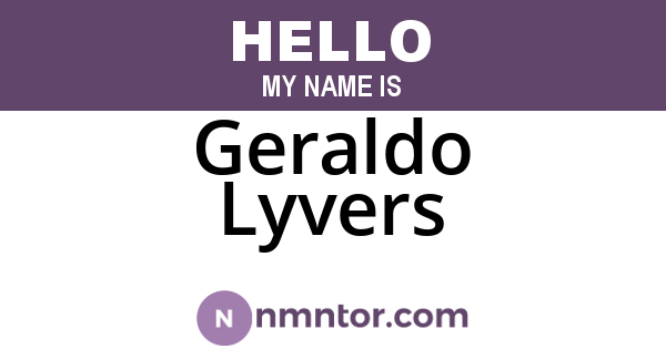 Geraldo Lyvers