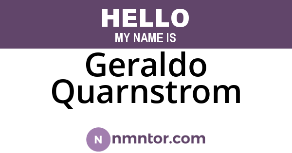 Geraldo Quarnstrom