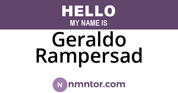 Geraldo Rampersad