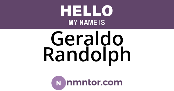 Geraldo Randolph