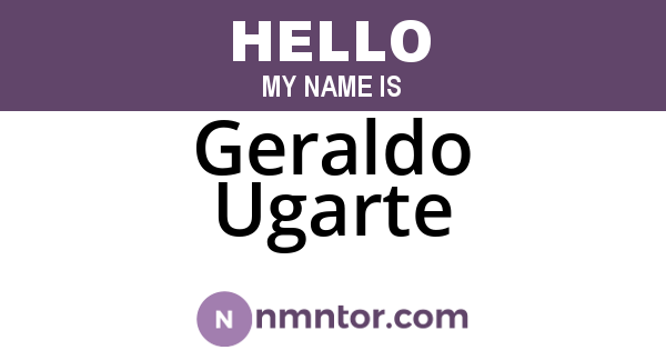 Geraldo Ugarte