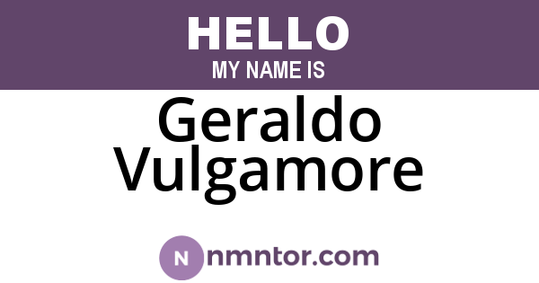 Geraldo Vulgamore