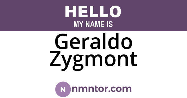 Geraldo Zygmont