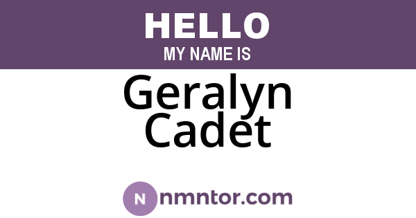 Geralyn Cadet