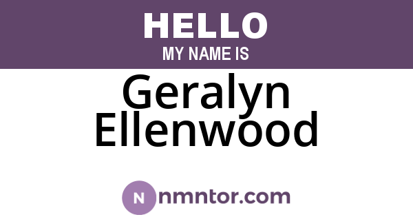 Geralyn Ellenwood