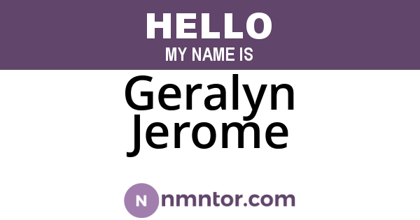 Geralyn Jerome