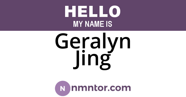 Geralyn Jing