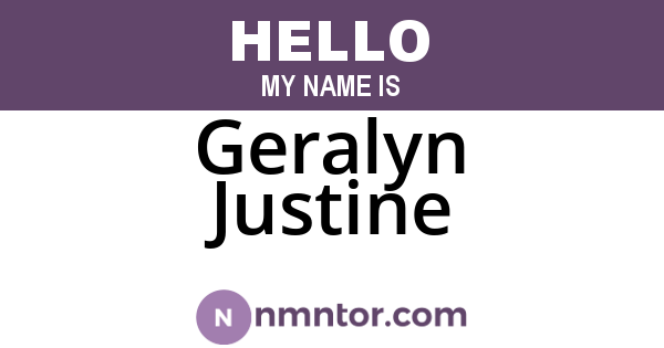 Geralyn Justine