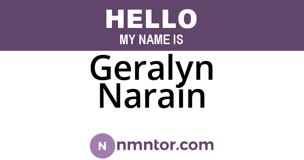Geralyn Narain