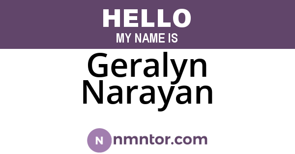 Geralyn Narayan