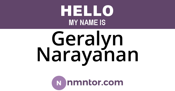 Geralyn Narayanan