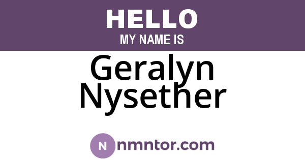 Geralyn Nysether