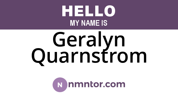 Geralyn Quarnstrom