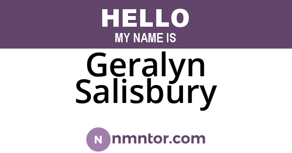 Geralyn Salisbury