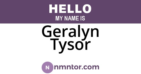 Geralyn Tysor
