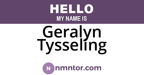 Geralyn Tysseling