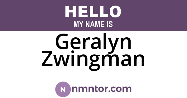 Geralyn Zwingman