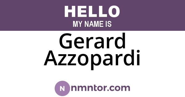 Gerard Azzopardi