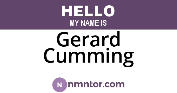Gerard Cumming