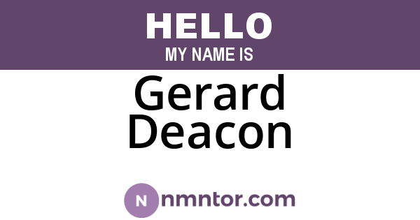 Gerard Deacon