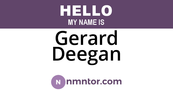 Gerard Deegan