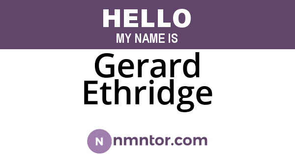 Gerard Ethridge