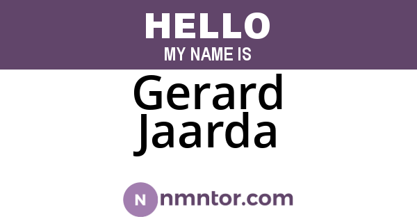 Gerard Jaarda
