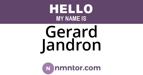 Gerard Jandron