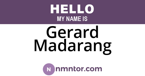 Gerard Madarang